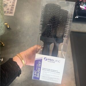 Prolific Haircare 3-Piece Round Brush Set